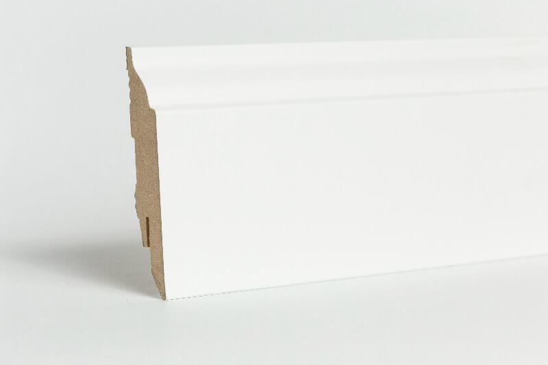 PURE Fehér MDF szegélyléc - 2,4m 80x16mm - REX