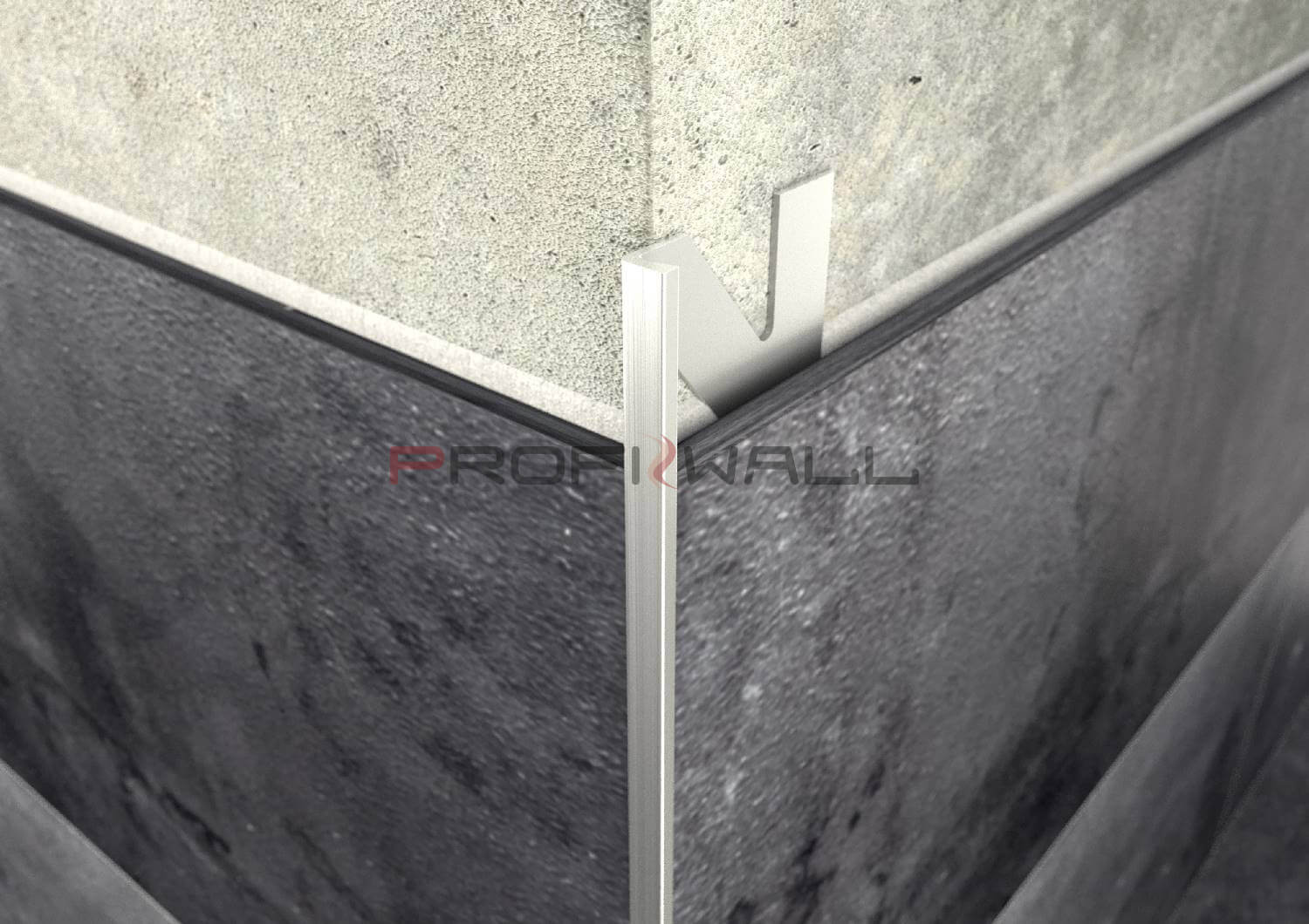 ACÉL L 4,5mm profil ProfiWall 2,5M rozsdamentes acél - szálcsiszolt