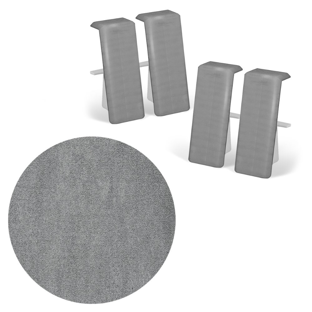 MDF40 szegélyléc 2,7M Cement szürke összekötő 4db/cs