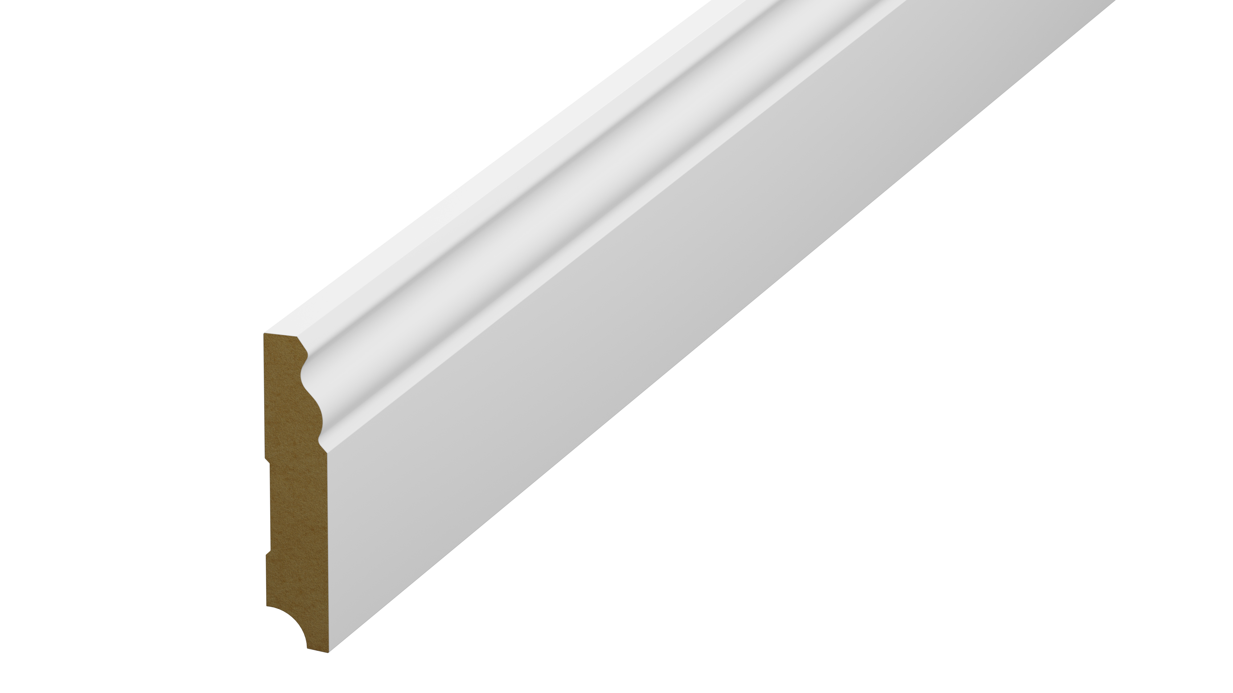 PURE Fehér MDF szegélyléc - 2,4m 78x16mm - Naxos 57123